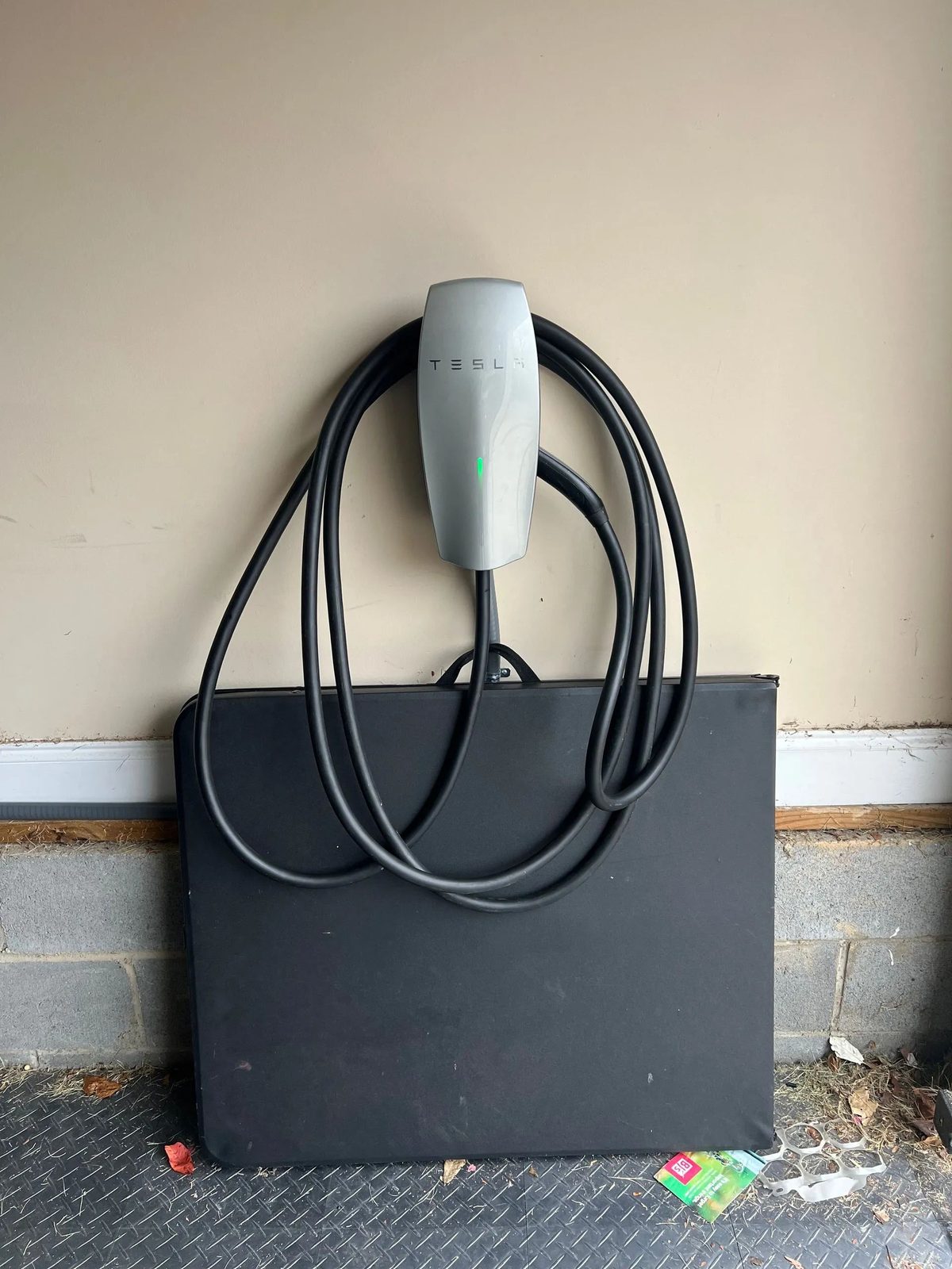 Wall-mounted EV charger installation in Durham