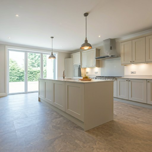 Modern Knightdale kitchen with updated lighting