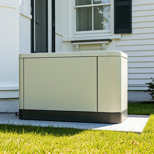 Home standby backup generator beside a Rolesville residence